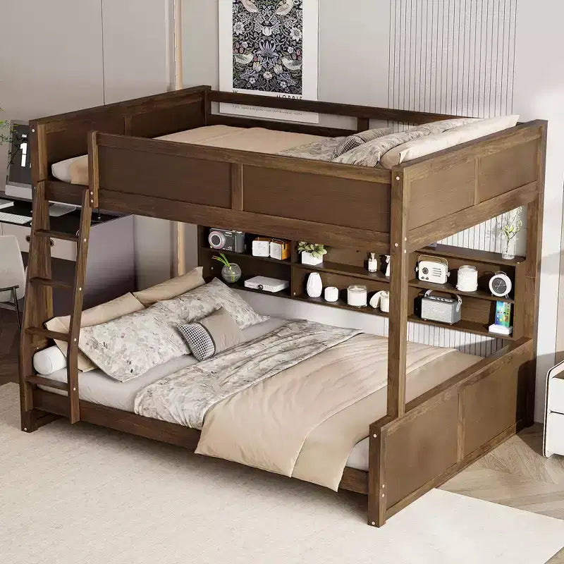 GDFStudio Letto a Castello Davis con Armadietti e Porte USB
