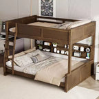 GDFStudio Letto a Castello Davis con Armadietti e Porte USB