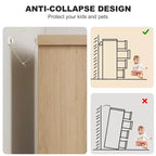 Cassettiera a 4 cassetti, Comò per camera da letto, Comò organizer in legno con maniglie integrate per soggiorno, corridoio