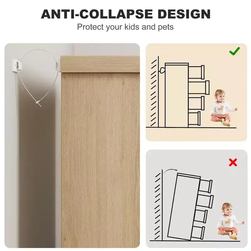 Cassettiera a 4 cassetti, Comò per camera da letto, Comò organizer in legno con maniglie integrate per soggiorno, corridoio