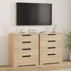Cassettiera a 4 cassetti, Comò per camera da letto, Comò organizer in legno con maniglie integrate per soggiorno, corridoio