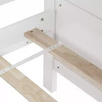 Bellemave Lettino singolo con 2 cassetti portaoggetti, divano letto in legno massello di pino, design salvaspazio per camera da letto o soggiorno, bianco
