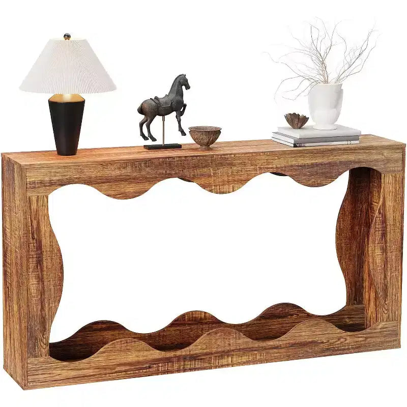 Acekool 63 Inch Farmhouse Console Table, Industrial Entryway Narrow Sofa Table for Living Room