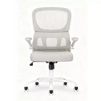 MAYEERTY Sedia ergonomica da ufficio con schienale in rete, supporto lombare, braccioli ribaltabili per lavoro e studio, cachi