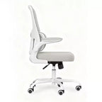 MAYEERTY Sedia ergonomica da ufficio con schienale in rete, supporto lombare, braccioli ribaltabili per lavoro e studio, cachi