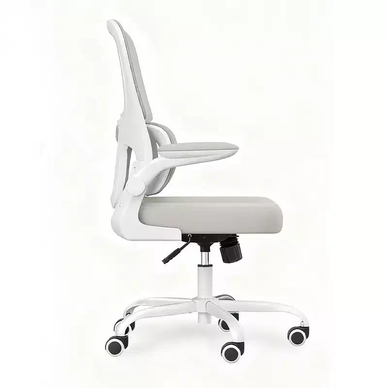 MAYEERTY Sedia ergonomica da ufficio con schienale in rete, supporto lombare, braccioli ribaltabili per lavoro e studio, cachi