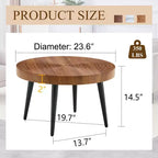 TUYOHW 23.6 Squisito Tavolino da Caffè con Piano a Motivo Ondulato, Elegante Tavolino da Cocktail d'Accento per Soggiorno, Capacità 350 libbre, Decorazione per la Casa