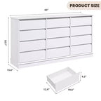 Cassettiera per Camera da Letto, Comodino con Cassetti in Legno, Mobile TV con Due Cassetti, Organizzatore per Vestiti per Armadio, Corridoio, Camera da Letto,