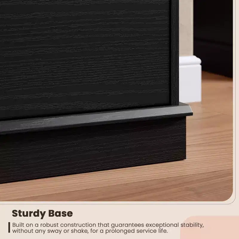 Cassettiera per Camera da Letto, Comodino con Cassetti in Legno, Mobile TV con Due Cassetti, Organizzatore per Vestiti per Armadio, Corridoio, Camera da Letto,