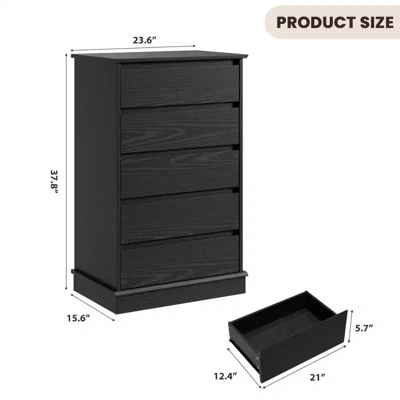 Cassettiera per Camera da Letto, Comodino con Cassetti in Legno, Mobile TV con Due Cassetti, Organizzatore per Vestiti per Armadio, Corridoio, Camera da Letto,