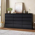 Drawer Dresser for Bedroom, Wooden Chest of Drawers, Double Drawer TV Stand, Clothes Storage Organizer for Closet Hallway Bedroom,