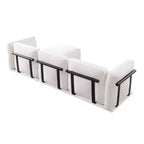 Divano modulare dritto a 3 posti oversize con struttura in legno e metallo, divano moderno in velluto effetto nuvola per soggiorno o appartamento - Panipeachy