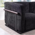 Divano modulare dritto a 3 posti oversize con struttura in legno e metallo, divano moderno in velluto effetto nuvola per soggiorno o appartamento - Panipeachy