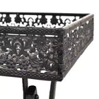 vidaXL Tavolo Nero Metallo 58x35x72 cm Tavolino da Tè Pieghevole