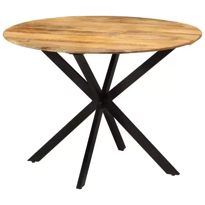 vidaXL Dining Table Natural wood, Black - 43.3 x 30.7 Solid Mango Wood