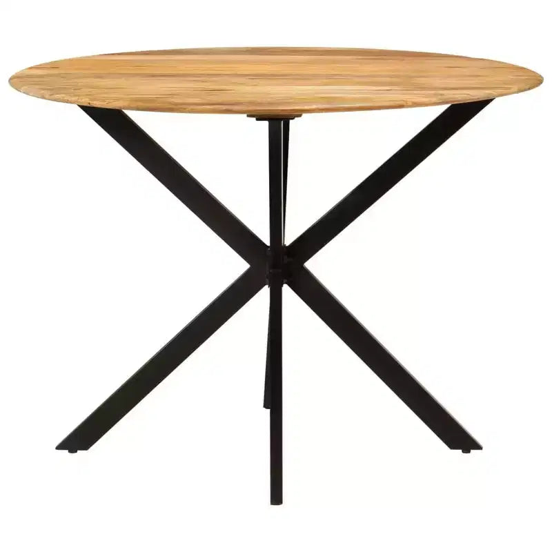 vidaXL Tavolo da pranzo Legno naturale, nero - 110x78 cm Legno massello di mango