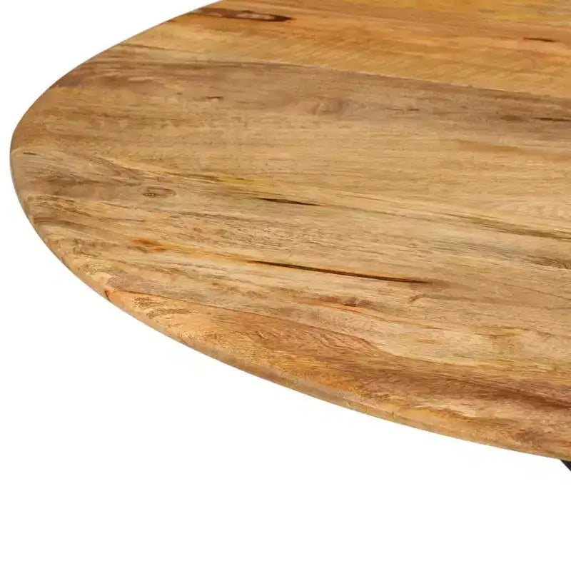 vidaXL Tavolo da pranzo Legno naturale, nero - 110x78 cm Legno massello di mango