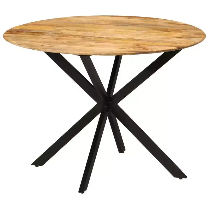 vidaXL Tavolo da pranzo Legno naturale, nero - 110x78 cm Legno massello di mango