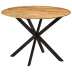 vidaXL Tavolo da pranzo Legno naturale, nero - 110x78 cm Legno massello di mango