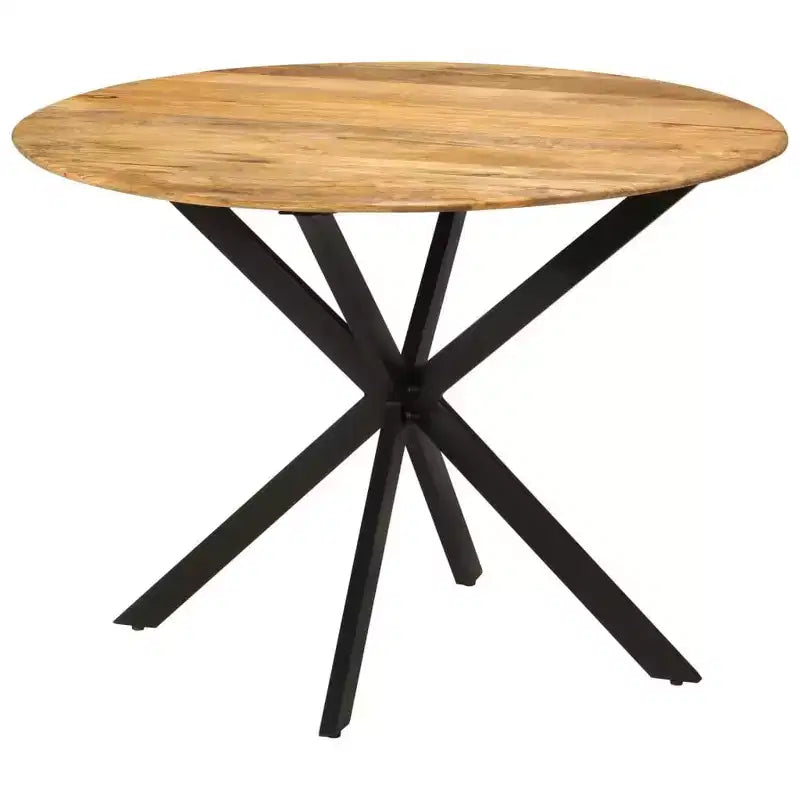 vidaXL Tavolo da pranzo Legno naturale, nero - 110x78 cm Legno massello di mango