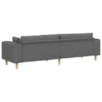 Divano in tessuto con cuscino - Grigio scuro senza pouf