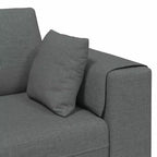Divano in tessuto con cuscino - Grigio scuro senza pouf
