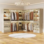 Large Closet System with Drawers and Corner Closet