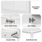 Mobiletto da bagno da 76 cm con lavello e contenitore, mobiletto da bagno in legno con cassetti e ante