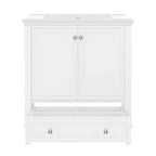 Mobiletto da bagno da 76 cm con lavello e contenitore, mobiletto da bagno in legno con cassetti e ante