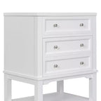 Mobiletto da bagno salvaspazio 24 pollici con lavabo, mobiletto da bagno in legno con cassetti e ripiano aperto, bianco