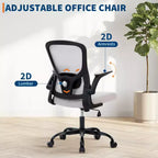 Sedia da ufficio ergonomica premium in rete grigio chiaro - Altezza regolabile, braccioli ribaltabili e supporto lombare - Comoda seduta girevole per casa, gaming e lavoro