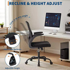 Sedia da ufficio ergonomica premium in rete grigio chiaro - Altezza regolabile, braccioli ribaltabili e supporto lombare - Comoda seduta girevole per casa, gaming e lavoro