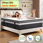 Materasso Queen Size in Scatola, Materasso in Memory Foam Gel da 35 cm per Notti Fresche e Sollievo dalla Pressione, Sensazione Morbida Media con Isolamento del Movimento