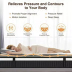 Materasso Queen Size in Scatola, Materasso in Memory Foam Gel da 35 cm per Notti Fresche e Sollievo dalla Pressione, Sensazione Morbida Media con Isolamento del Movimento
