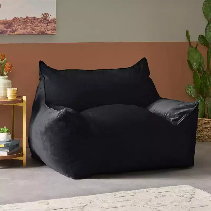 Poltrona a sacco in velluto TUYOHW, sedia da pavimento in memory foam felpata per un comfort lussuoso, poltrona pigra per soggiorno, camera da letto e ufficio