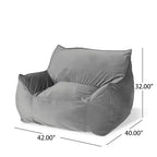 Poltrona a sacco in velluto TUYOHW, sedia da pavimento in memory foam felpata per un comfort lussuoso, poltrona pigra per soggiorno, camera da letto e ufficio