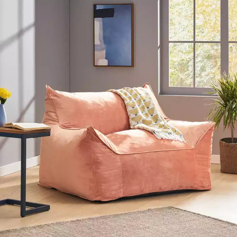 Poltrona a sacco in velluto TUYOHW, sedia da pavimento in memory foam felpata per un comfort lussuoso, poltrona pigra per soggiorno, camera da letto e ufficio