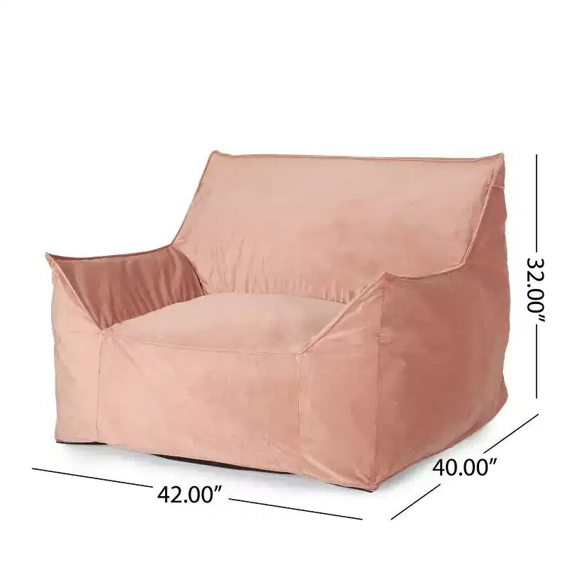 Poltrona a sacco in velluto TUYOHW, sedia da pavimento in memory foam felpata per un comfort lussuoso, poltrona pigra per soggiorno, camera da letto e ufficio