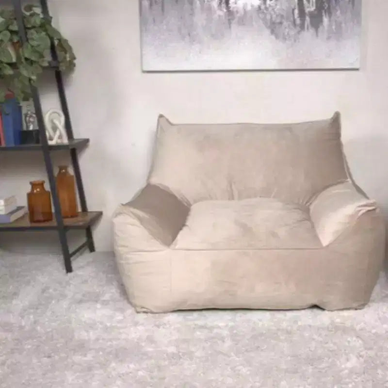 Poltrona a sacco in velluto TUYOHW, sedia da pavimento in memory foam felpata per un comfort lussuoso, poltrona pigra per soggiorno, camera da letto e ufficio