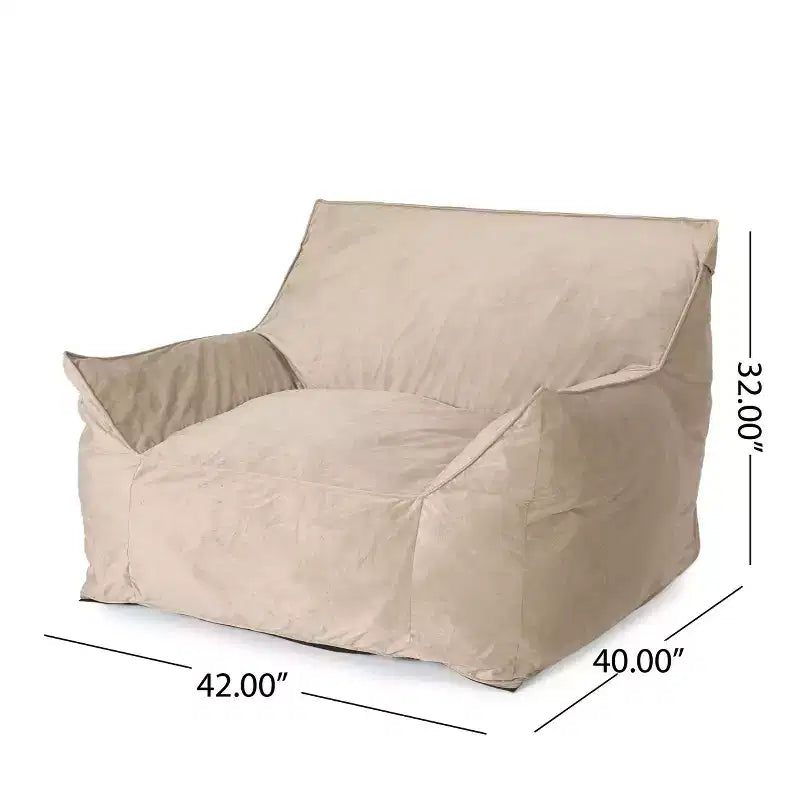 Poltrona a sacco in velluto TUYOHW, sedia da pavimento in memory foam felpata per un comfort lussuoso, poltrona pigra per soggiorno, camera da letto e ufficio