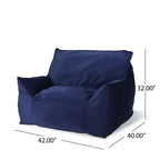 Poltrona a sacco in velluto TUYOHW, sedia da pavimento in memory foam felpata per un comfort lussuoso, poltrona pigra per soggiorno, camera da letto e ufficio