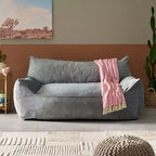 TUYOHW Poltrona Sacco in Ciniglia Oversize, Grande Sedia da Terra Divano con Braccioli per un Relax Totale, Comoda Poltrona Lounge per Soggiorno, Camera da Letto