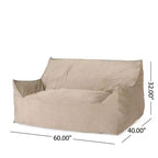 TUYOHW Poltrona Sacco in Ciniglia Oversize, Grande Sedia da Terra Divano con Braccioli per un Relax Totale, Comoda Poltrona Lounge per Soggiorno, Camera da Letto