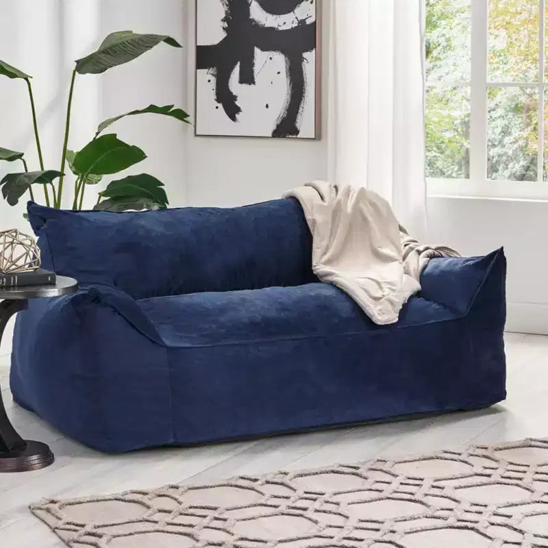 TUYOHW Poltrona Sacco in Ciniglia Oversize, Grande Sedia da Terra Divano con Braccioli per un Relax Totale, Comoda Poltrona Lounge per Soggiorno, Camera da Letto