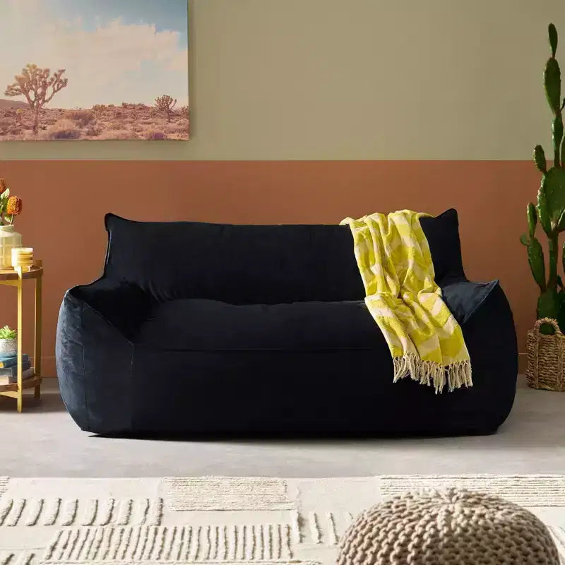 TUYOHW Poltrona Sacco in Ciniglia Oversize, Grande Sedia da Terra Divano con Braccioli per un Relax Totale, Comoda Poltrona Lounge per Soggiorno, Camera da Letto