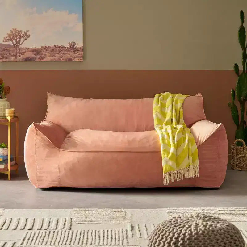 TUYOHW Poltrona Sacco in Ciniglia Oversize, Grande Sedia da Terra Divano con Braccioli per un Relax Totale, Comoda Poltrona Lounge per Soggiorno, Camera da Letto