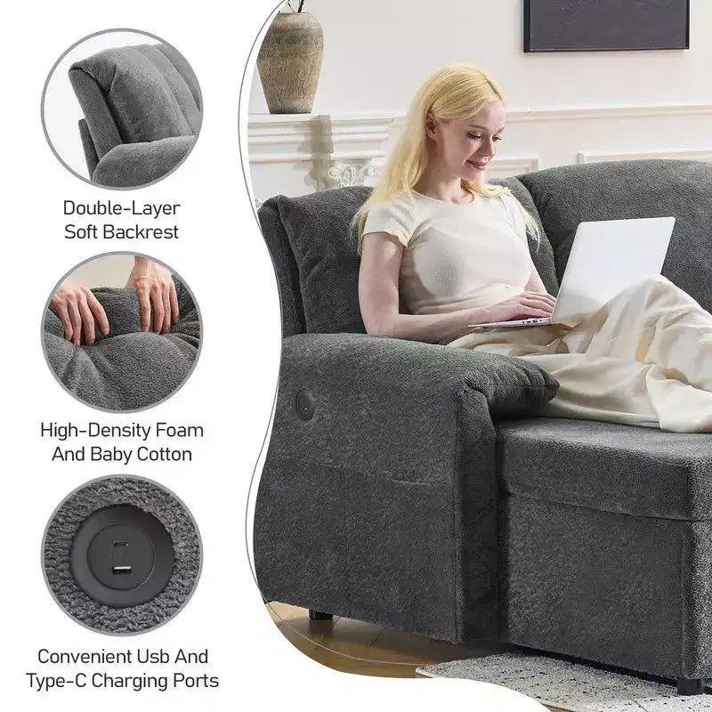 Karl Home | Divano Componibile a U in Velluto Imbottito con Funzione Letto, Divano Angolare