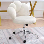 Scrivania e sedia da ufficio moderne, sedia da computer regolabile (16.1-19.3), cuscino spesso, 6 ruote, schienale semi-avvolgente, per casa/ufficio/camera da letto