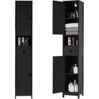 with Adjustable Shelves, Multi-Functional Freestanding Cabinet for Bathroom, Kitchen