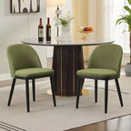 Set di 2 sedie imbottite per sala da pranzo, sedie moderne in tessuto e legno per sala da pranzo, sedie da pranzo con schienale alto per cucina, ristorante